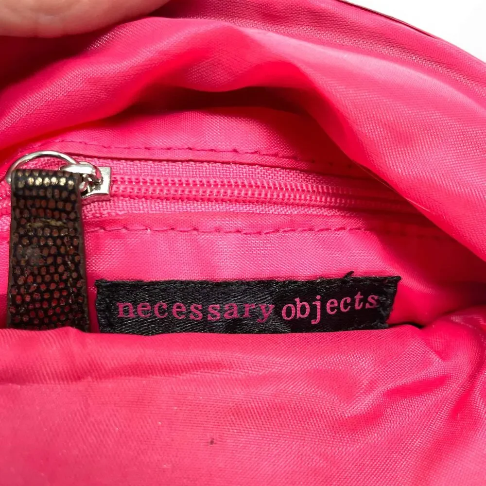 00s NECESSARY OBJECTS Vintage Brown Pink Coin Purse